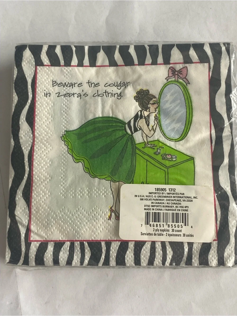 Lot of 4 Humongous Cocktail Napkins With Sarcastic Or Witty Quotes Girl’s Party